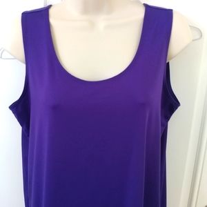 Chico's Vibrant Purple Travel Women's Tank Top Size 2 (M)